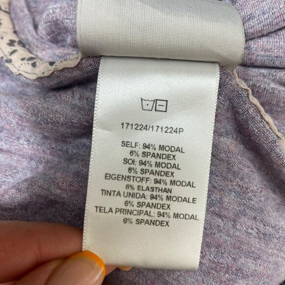 Dolan Left Coast Collection Grey Scoop Flutter Short Sleeve Top Size Medium‎ - Picture 9 of 10